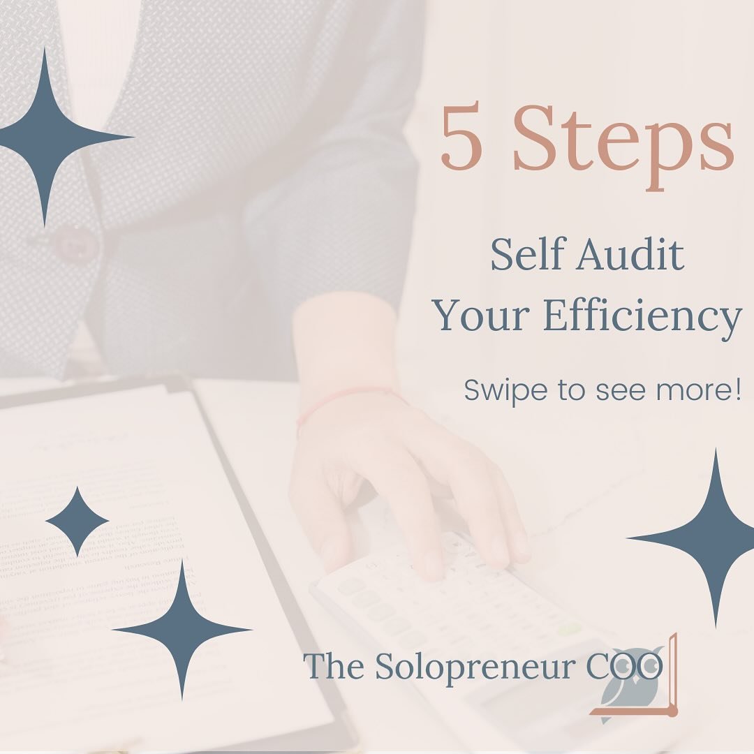 Someone asked me, &ldquo;How do I know if I am running efficiently?&rdquo; ⁠
⁠
Your business may be successful and your tasks may get completed... but does that mean you are being efficient? ⁠
⁠
Not exactly. ⁠
⁠
Here is 5 easy steps to do a self-audi