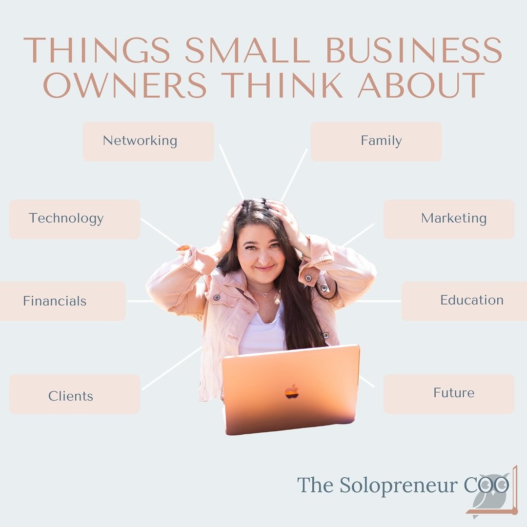 Is your 🧠 brain tired? ⁠
⁠
Small business owners have to think 🤔 about a lot of things. From marketing to technology, family to education, small business owners have their plates full. ⁠
⁠
That&rsquo;s where @thesolopreneurcoo comes in. 

My client