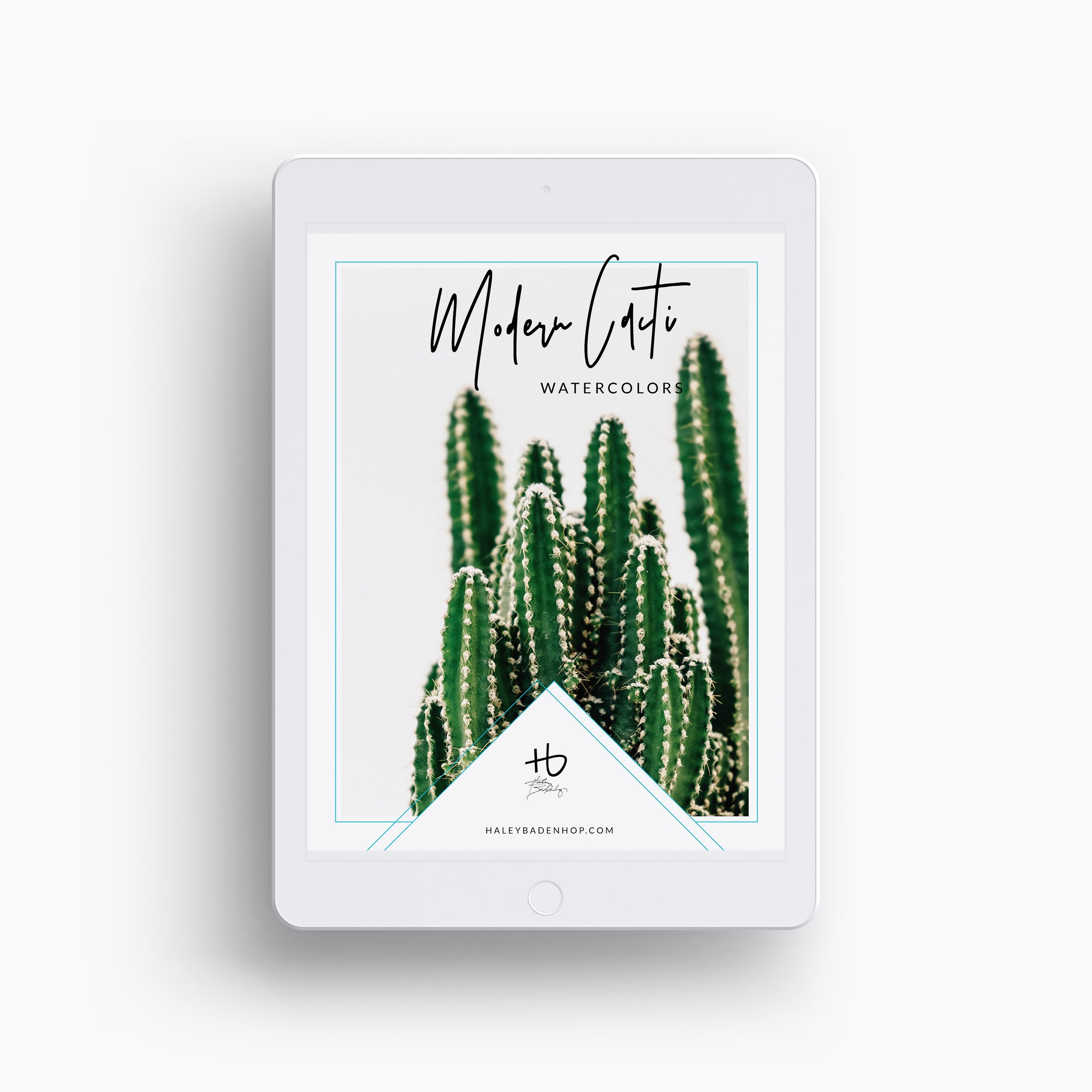 Modern Cacti Watercolor Workbook — Haley [Badenhop] Leeper Art + Murals