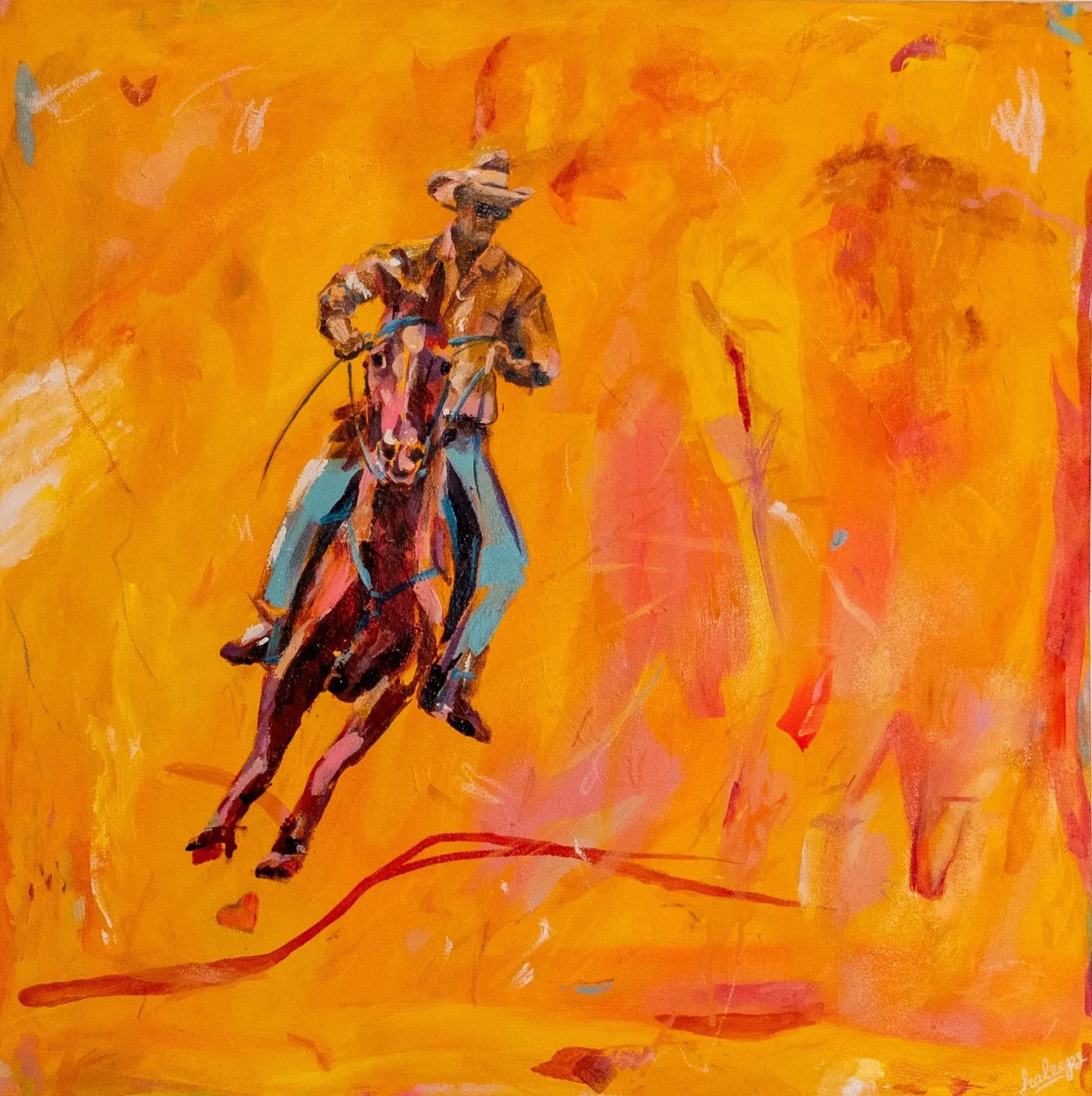 The Wild West | Acrylic | 2023 | 24"x24" raised canvas // *SOLD*