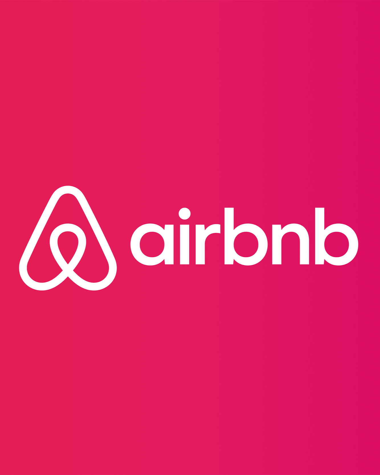 Airbnb logo with pink background and white text
