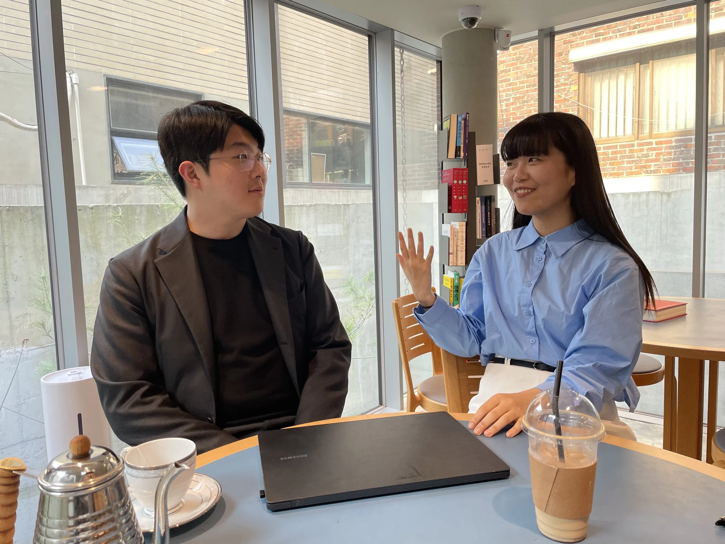 The young leaders of a progressive political group discuss youth activism in Seoul, South Korea