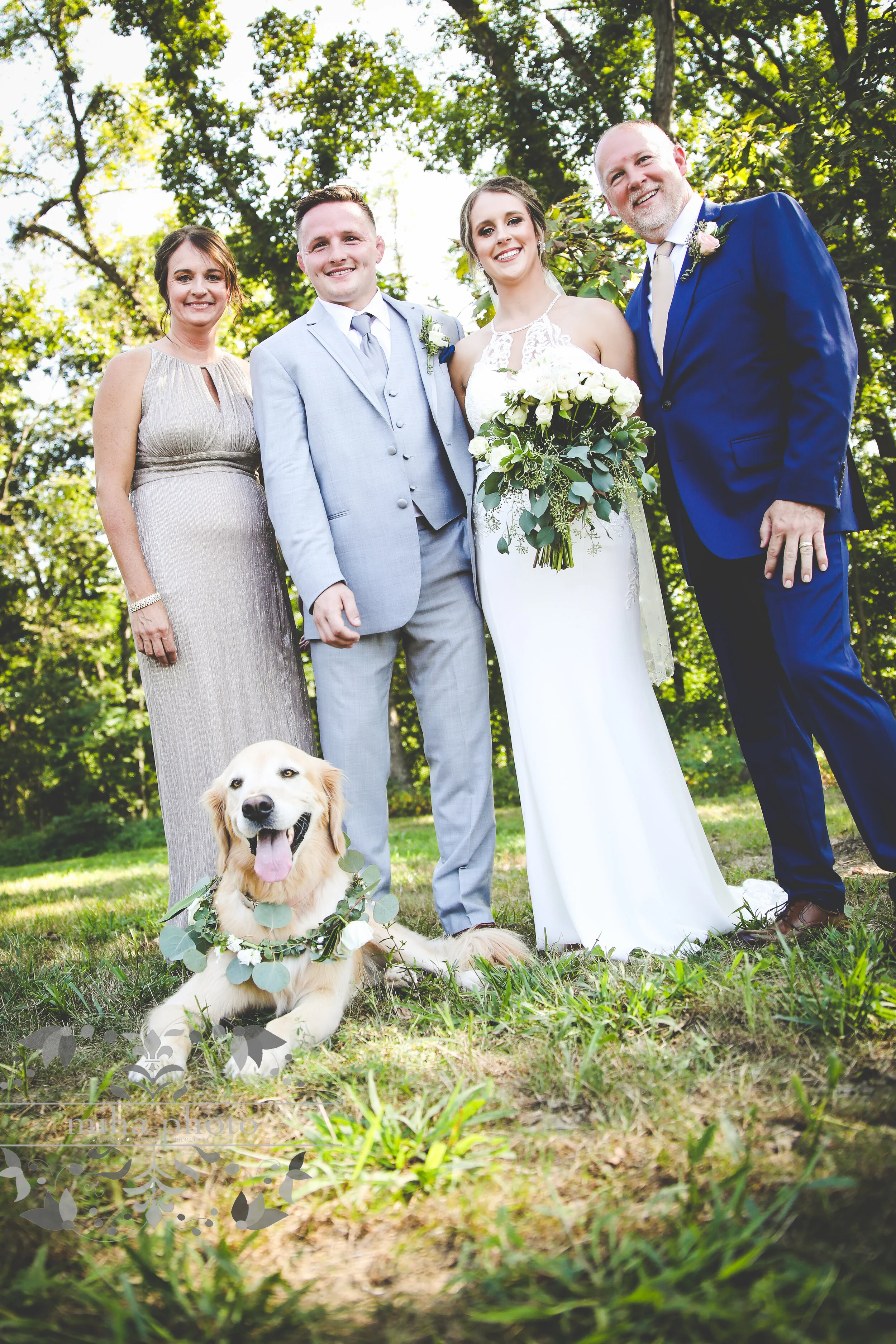 Of course their sweet pup kinda stole the show…but just for a bit!
