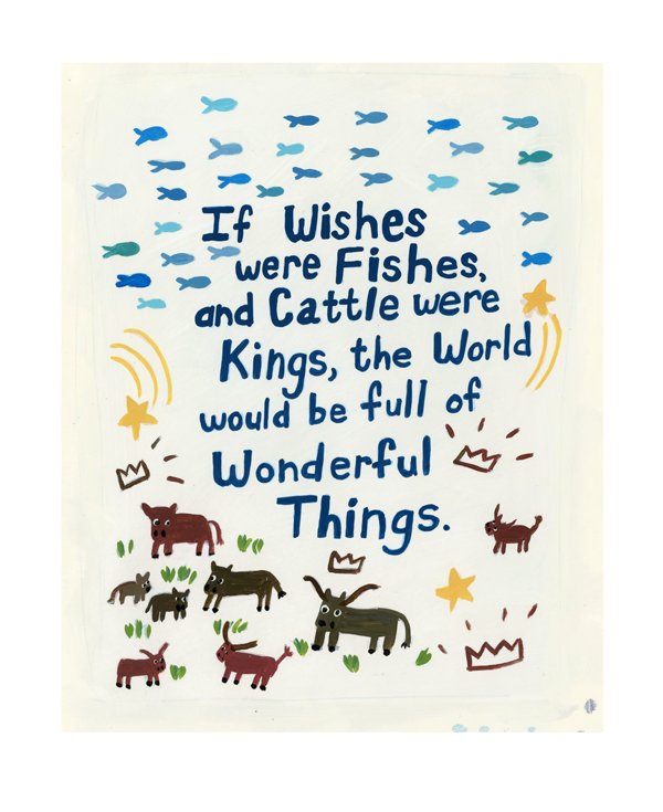 If wishes were fishes painting