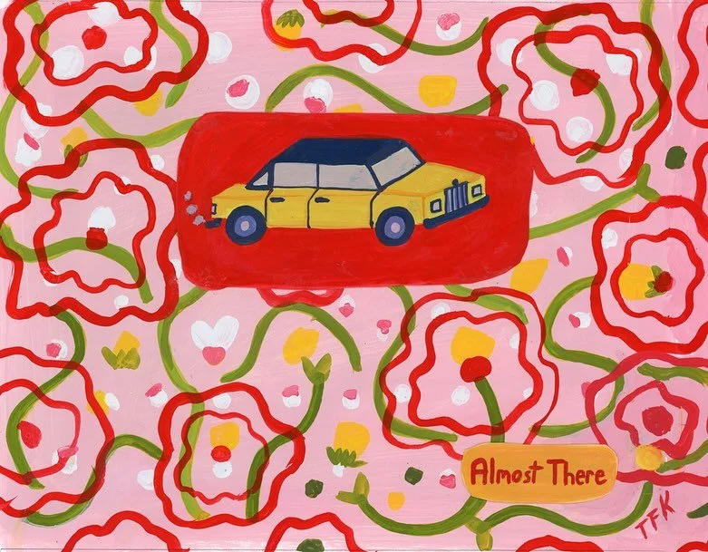 When Dan @danend81 suggested the name for our show &ldquo;Almost There&rdquo;, immediately I knew what I was going to do (Also I was kind of saved because I only had about 3 weeks to work with 😬)
I have piles and piles of art on sheets of bristol bo