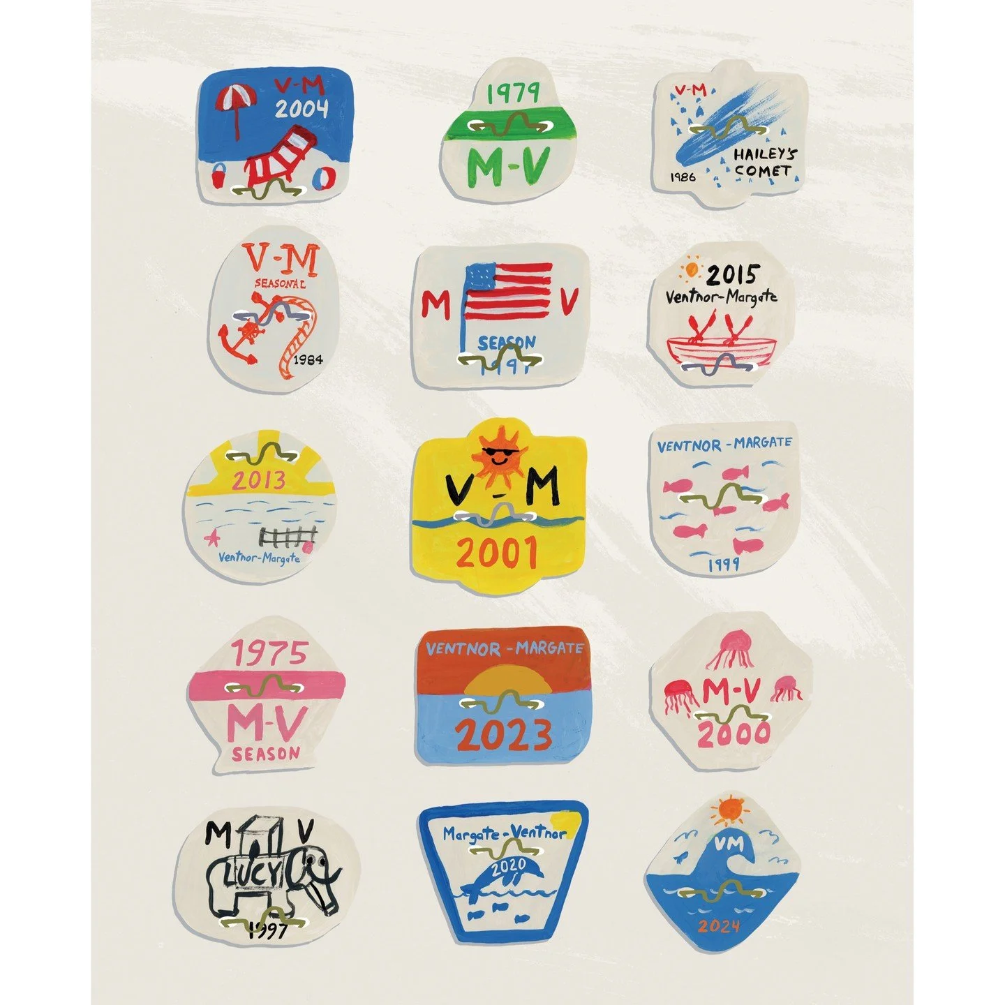 NEW NJ Beach Tag art available in my shop! Link in Profile
I now have:
Ocean City NJ
Sea Isle City
Cape May 
Avalon
Stone Harbor
Brigantine
Ventnor-Margate