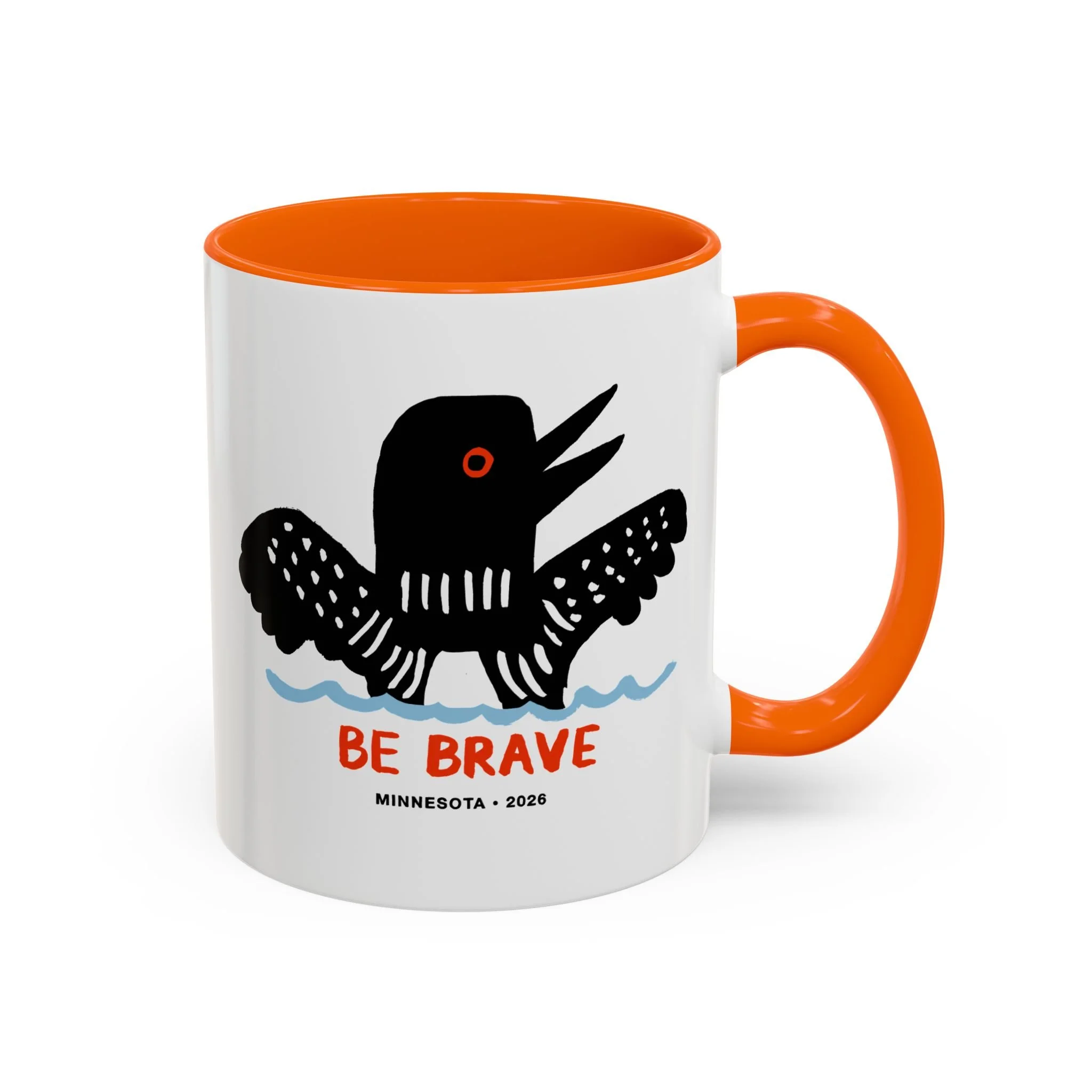 Be Brave Loon Accent Coffee Mug (11oz)