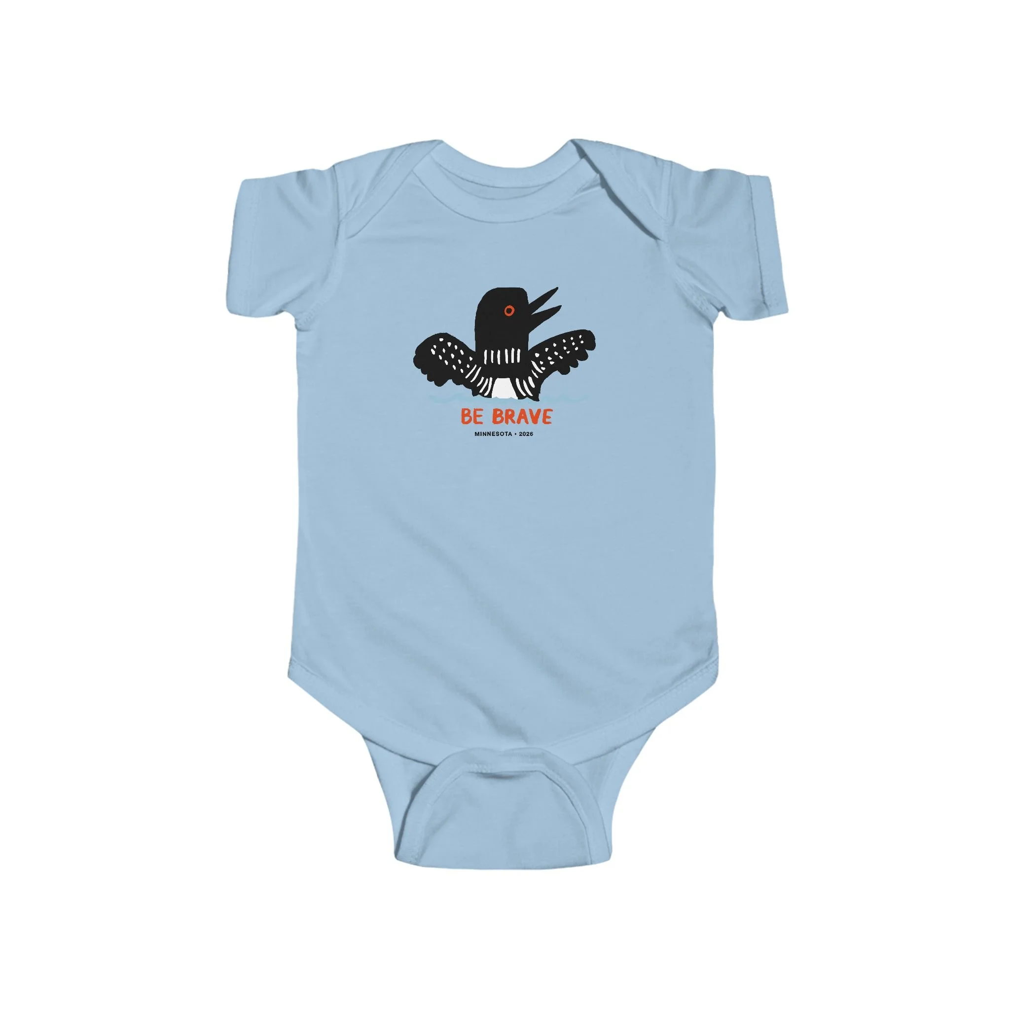 Be Brave Loon - Infant Fine Jersey Bodysuit