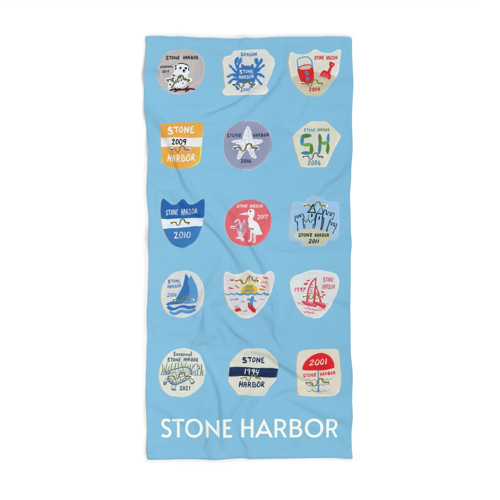 Stone Harbor  NJ Beach Badge Towel - Personalized