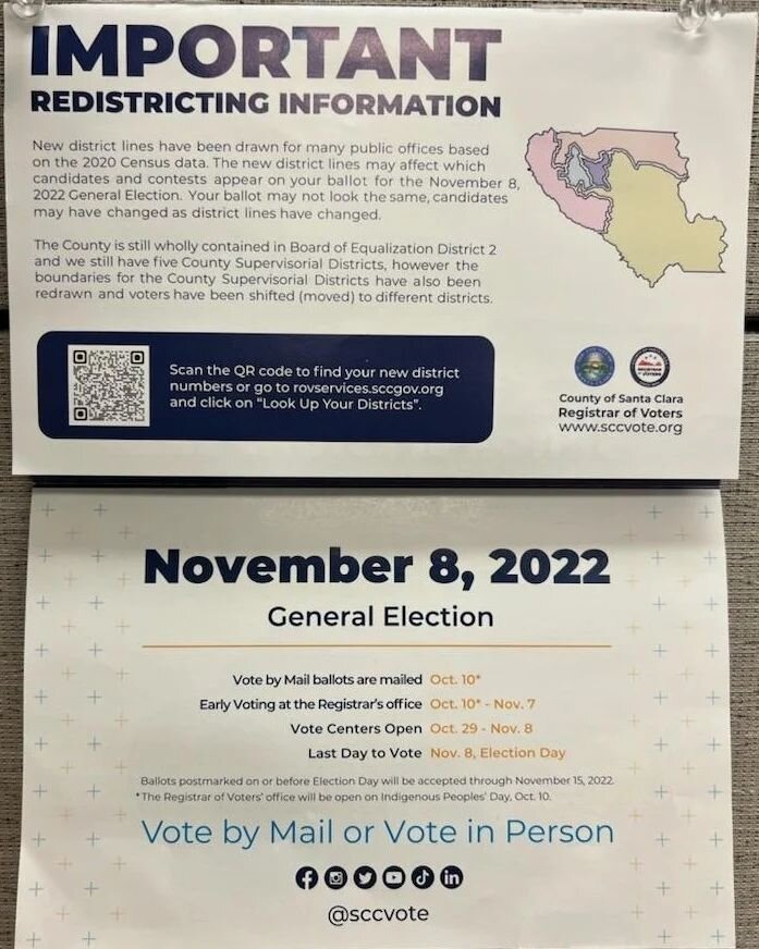 Important redistricting information for voters!