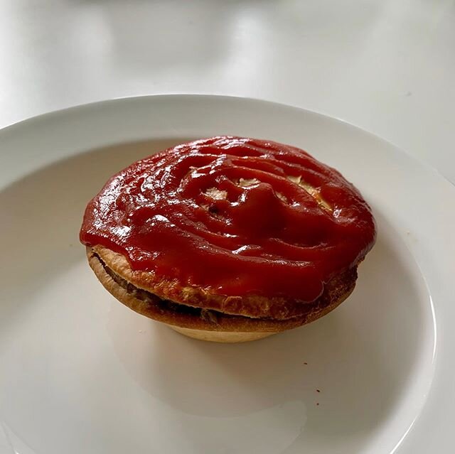 It&rsquo;s not always gourmet in our household. Lunch of a Four and Twenty meat pie and sauce for my son today - nothing more Aussie #nickishomekitchen #deliciousfreshhealthy #meatpie #fourntwentypies #bayside