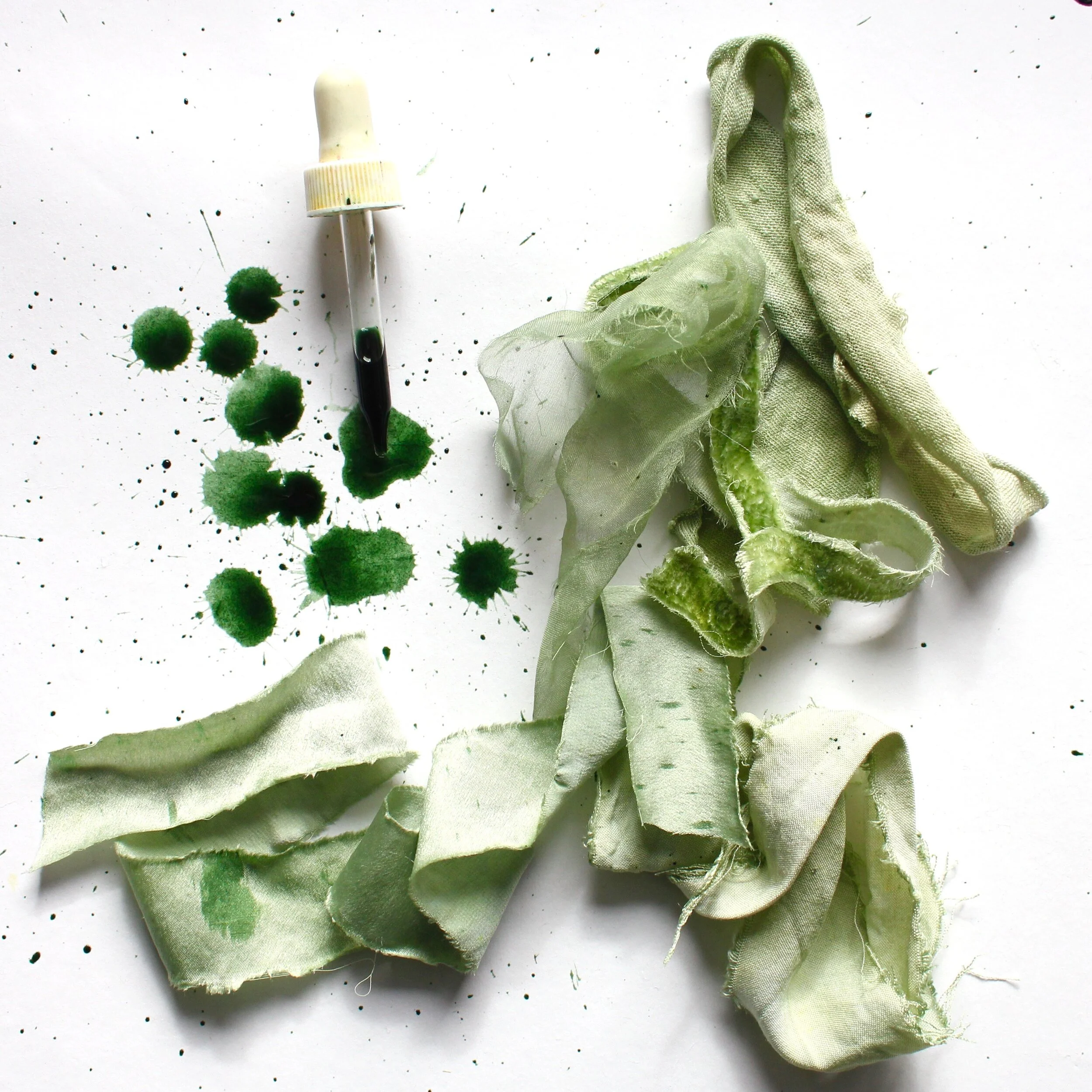 ChlorophyllChlorphyll can create seafoam greens to army greens.