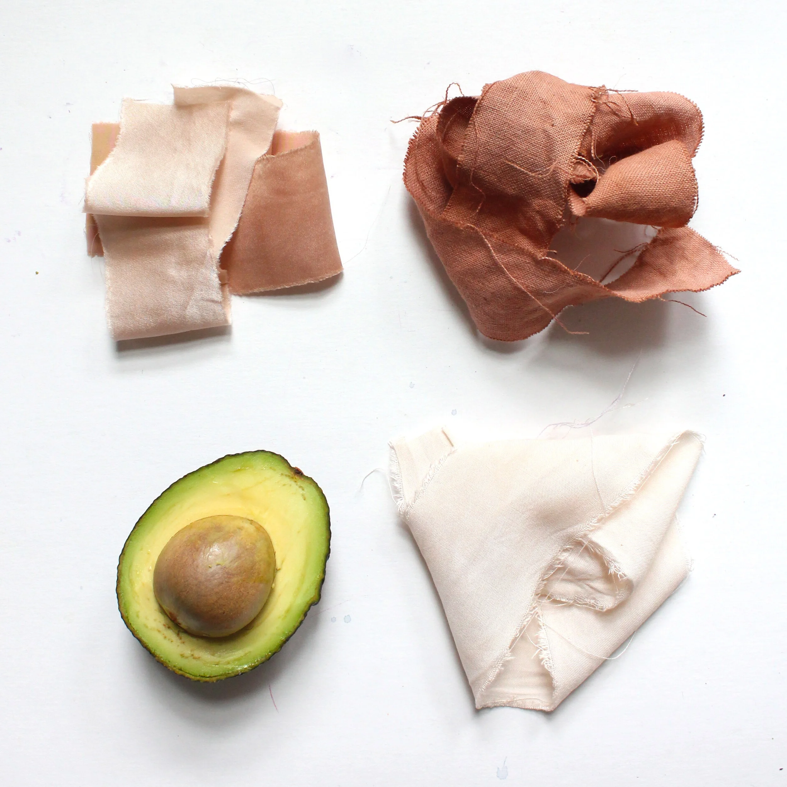 AvocadoThe pits can make pink, tan, peach and terracotta colors.