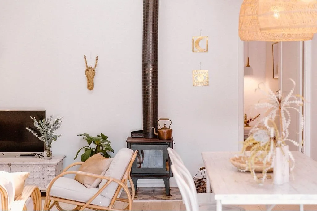 Your perfect autumn getaway starts at Pink Moon Bungalow&hellip; Slow mornings in the sun, cosy nights by the fire.