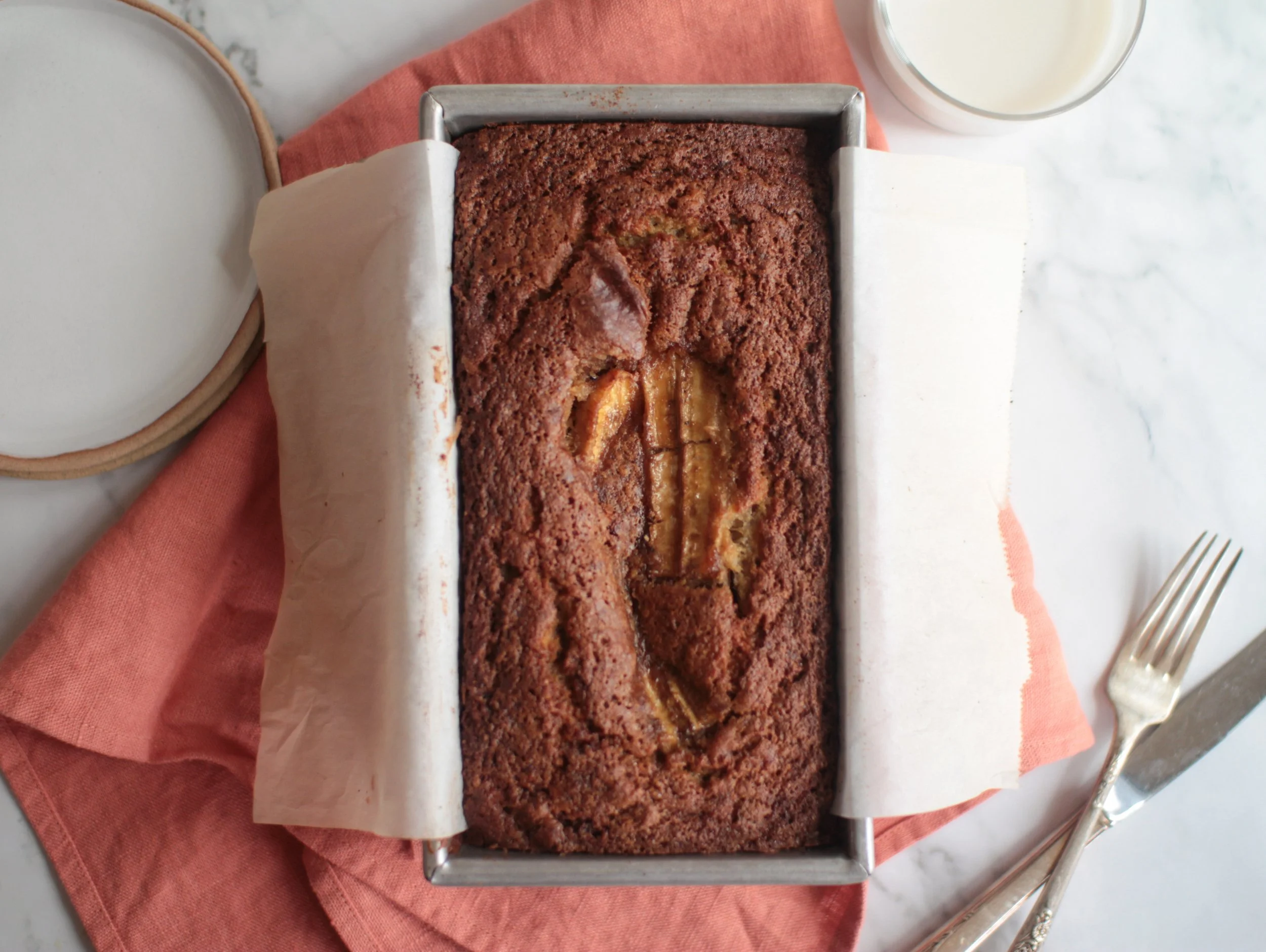 simple banana bread (gf + df) 