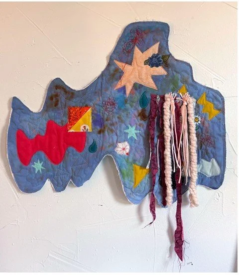  Anna Joy Pham
They Don’t Want You To Know This, 2025 
Hand-dyed fabrics, recycled fabrics, yarn, batting, thread 23”x22” $850
e-mail for inquiries: annajoypham@gmail.com