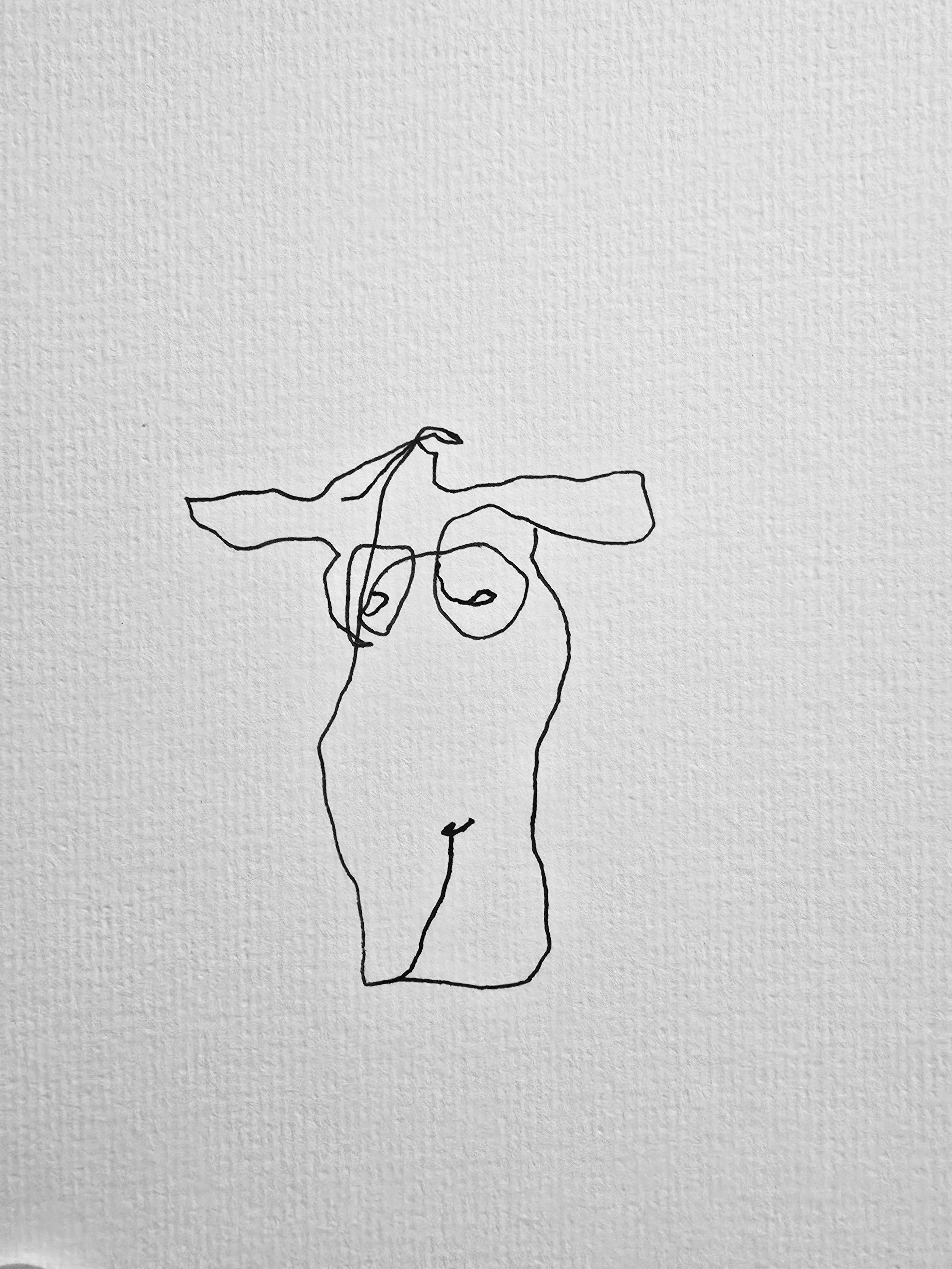 Milagro Sketch 4, 2024 ink on paper, 5 x 7 inches, $100