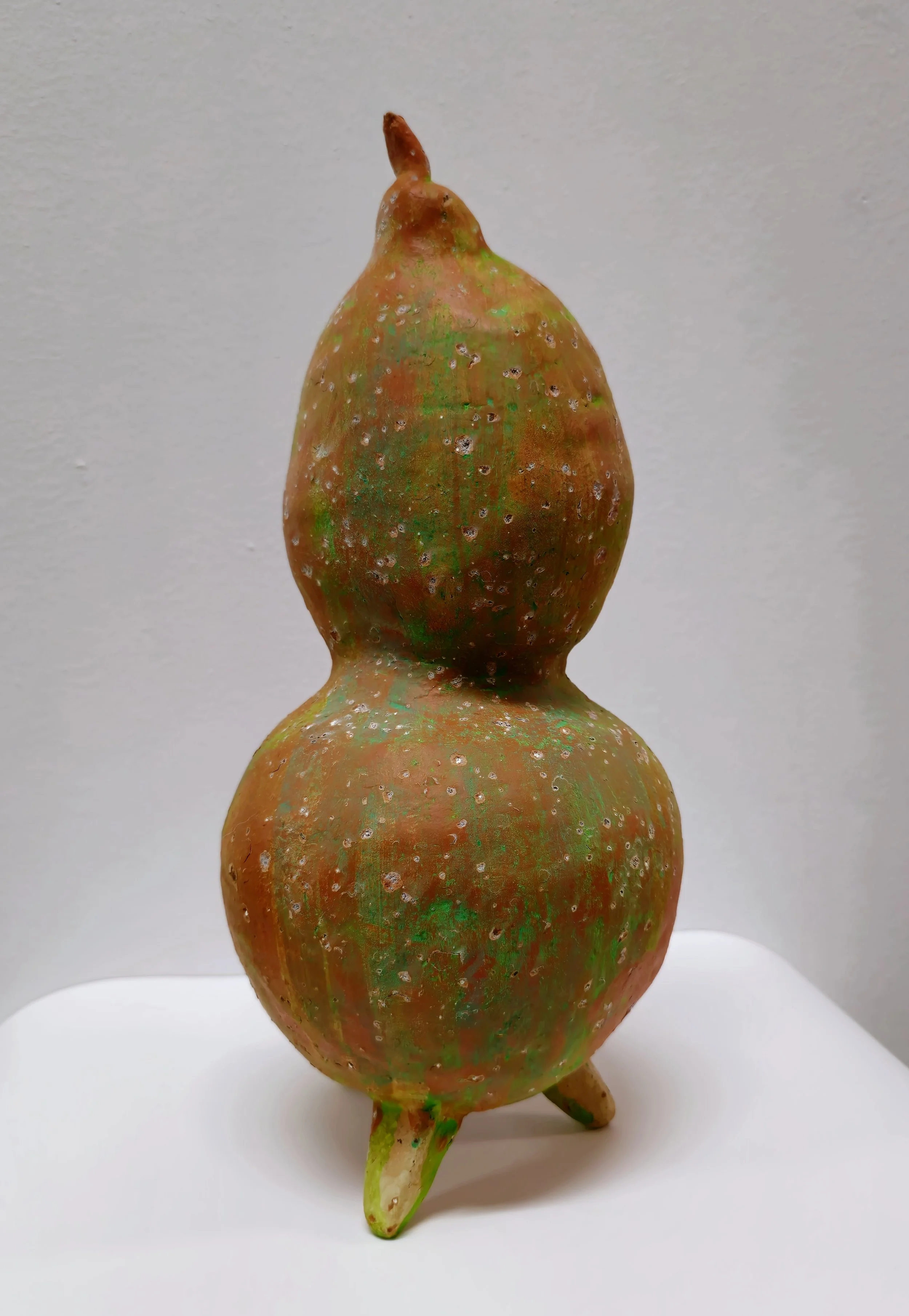 frutos vacios, tripod 14 (i saw my life branching out before me like the green), 2024 
wild clay (Agios Ioannis, Crete), terra sigillata (Thrapsano, Crete), watercolor, natural voids 
12 x 6 x 6 inches
$750