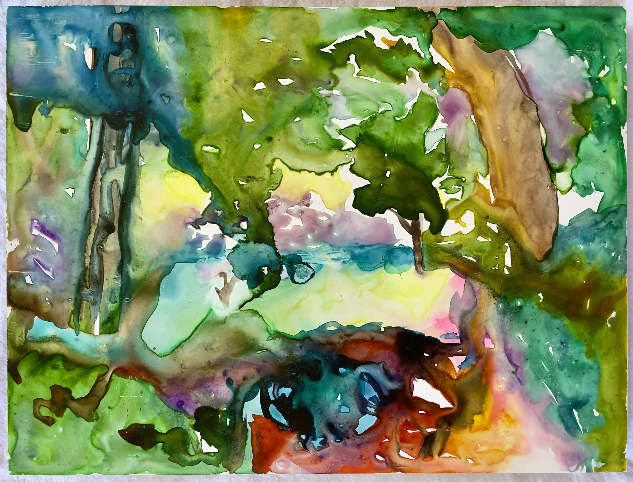 earthly paradise (after Bonnard), 2023
watercolor on yupo on panel
9 x 12 inches
$500