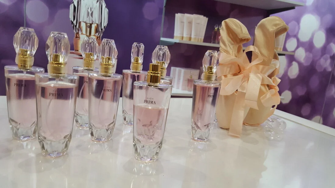 Avon Prima bottled styled after a ballet slipper