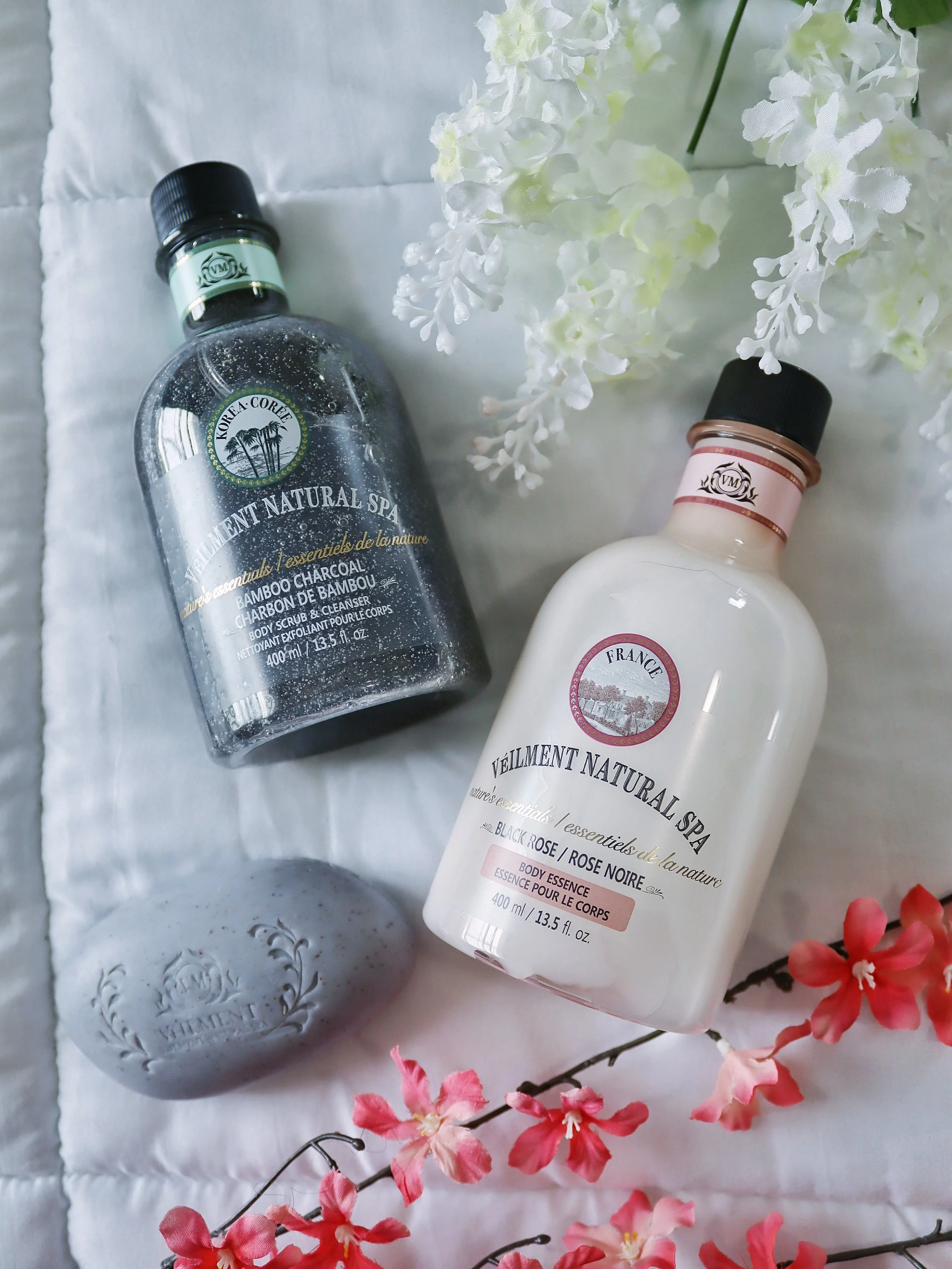 Veilment Bamboo Charcoal Cleanser and Black Rose Body Essence