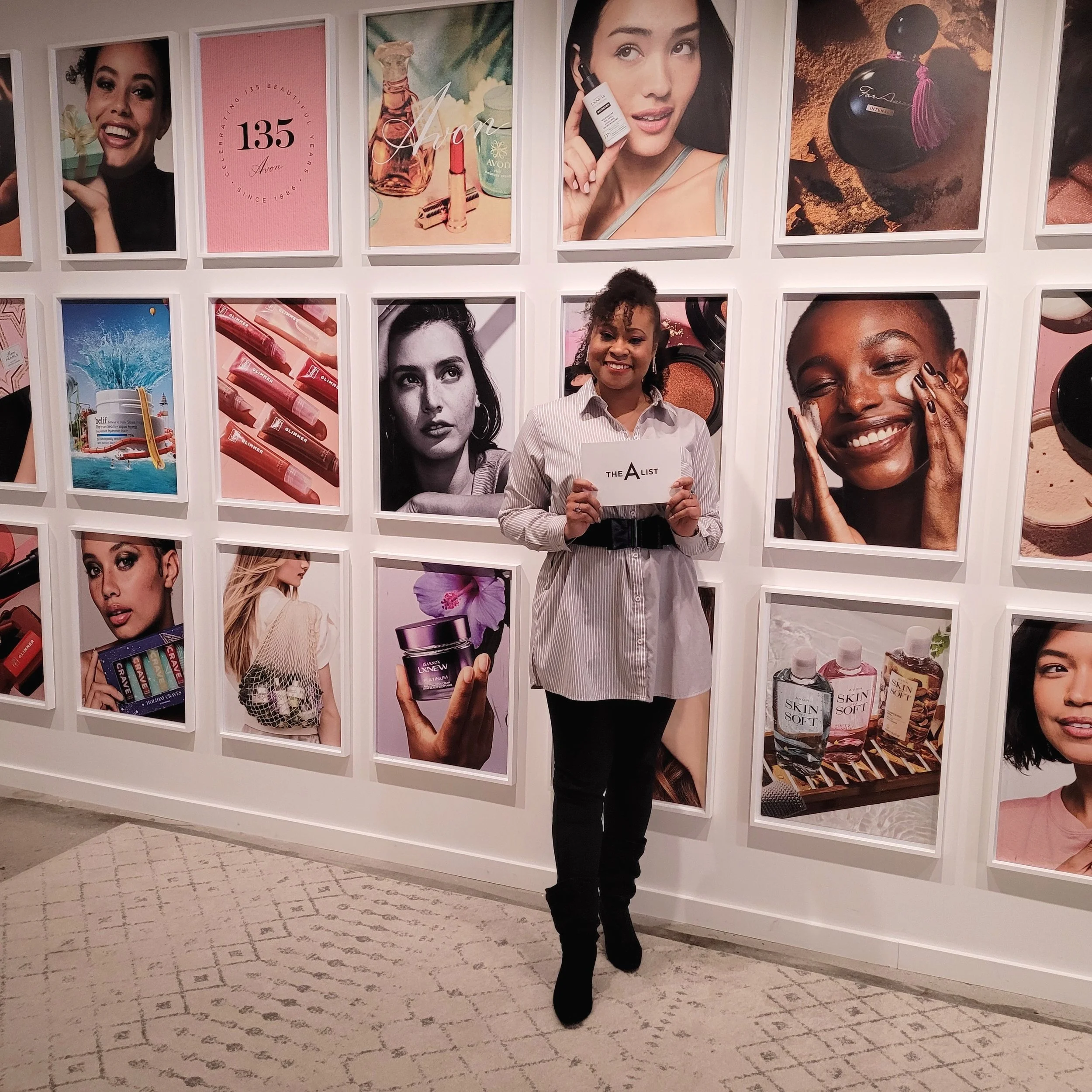 Georgiana behind the scenes as host of the A-List live stream in NYC