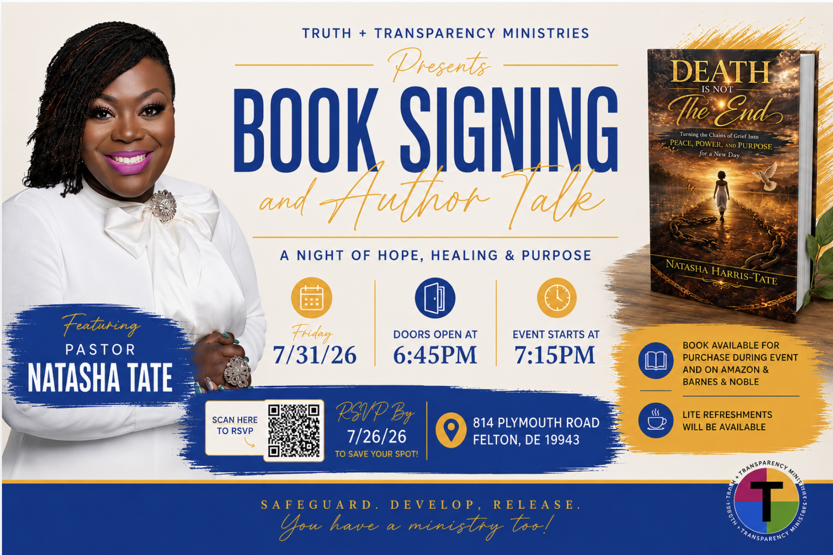 Book Signing and Author Talk with Pastor Natasha Tate