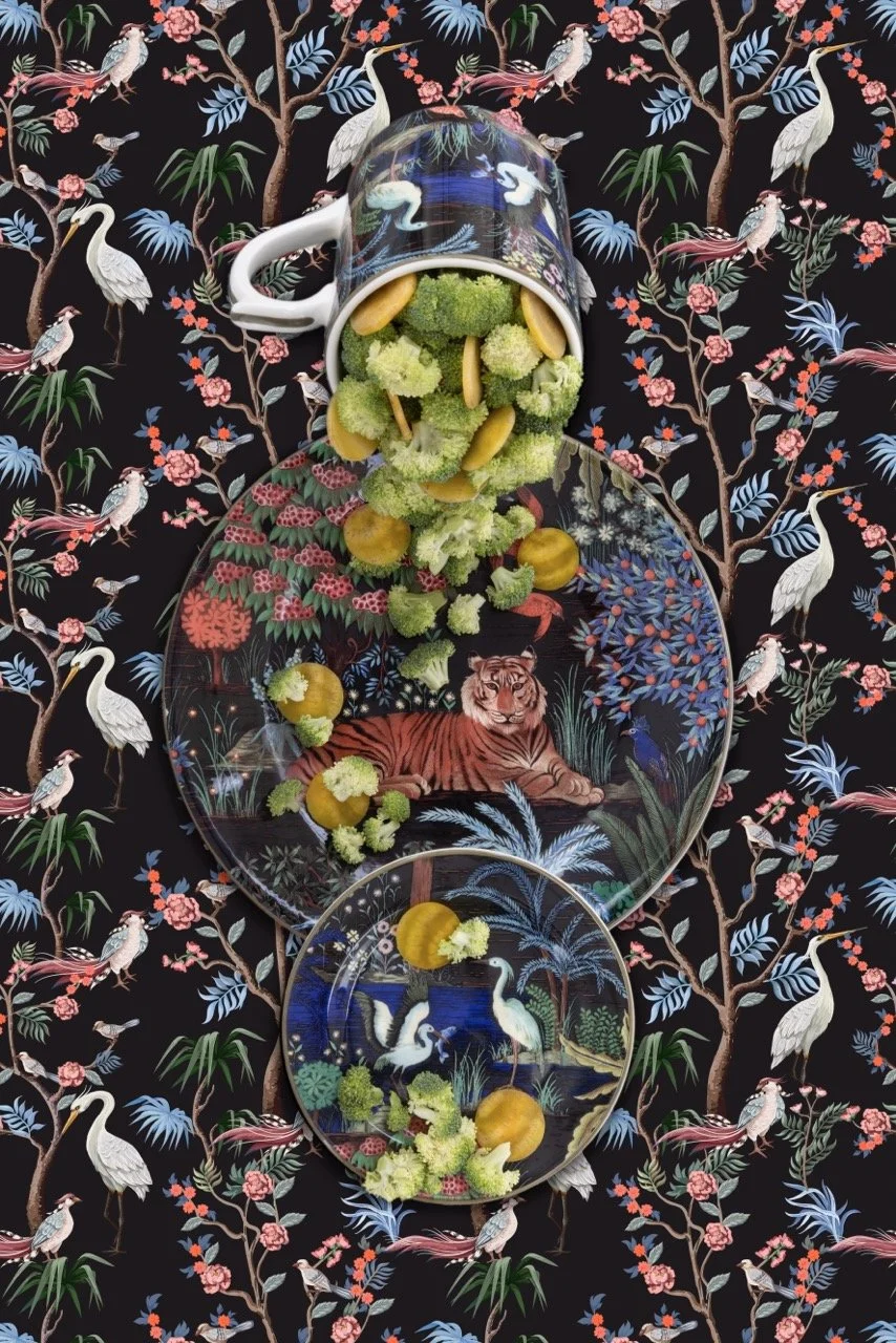 Gien Jardin du Palais with Broccoli Tiger Beets