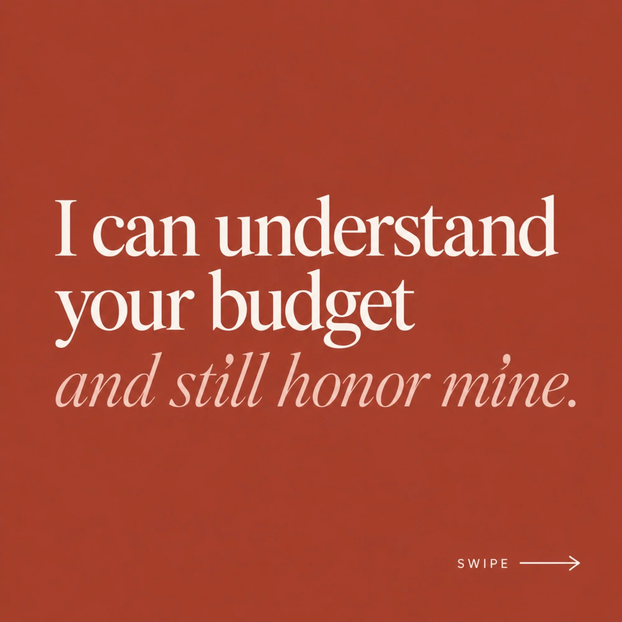 I don&rsquo;t think the uncomfortable part of pricing creative work gets talked about enough.

Because sometimes I really do feel bad.

Someone tells me something isn&rsquo;t in their budget and my first reaction isn&rsquo;t, &ldquo;Well, know your w