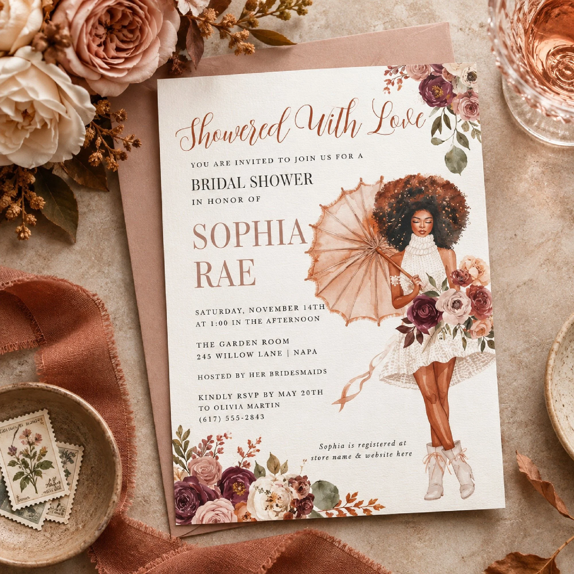 Okay but &ldquo;Showered With Love&rdquo; was MADE for her. 

A little fall, a little romantic, a little fashion girl.

And proof that bridal shower invitations do not have to be all bows and champagne glasses.

#BridalShower #FallBridalShower #Invit