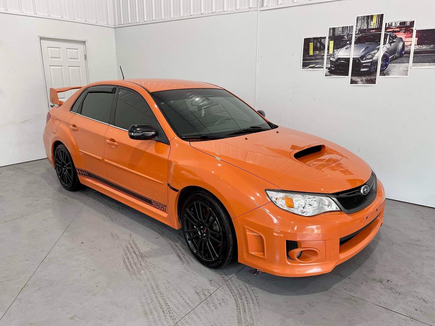 Tangerine 🍊 STi 1 of 100 ever made.
New longblock, clutch, turbo, and various other things just completed by @dialedinperformance 
Only modification being exhaust, and a Cobb pro tune by Dialed in. 

Priced at $35k
