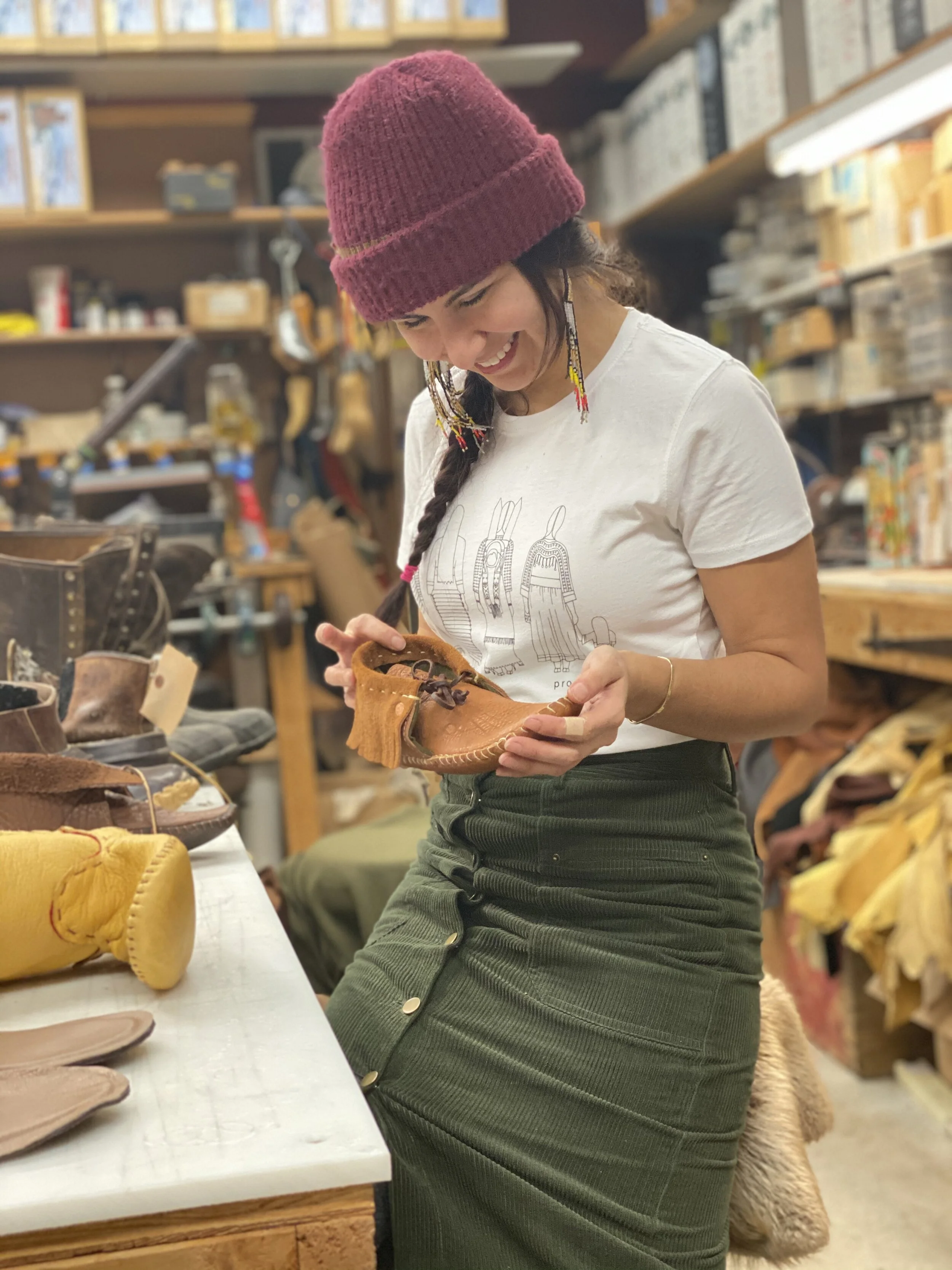 white bear moccasins