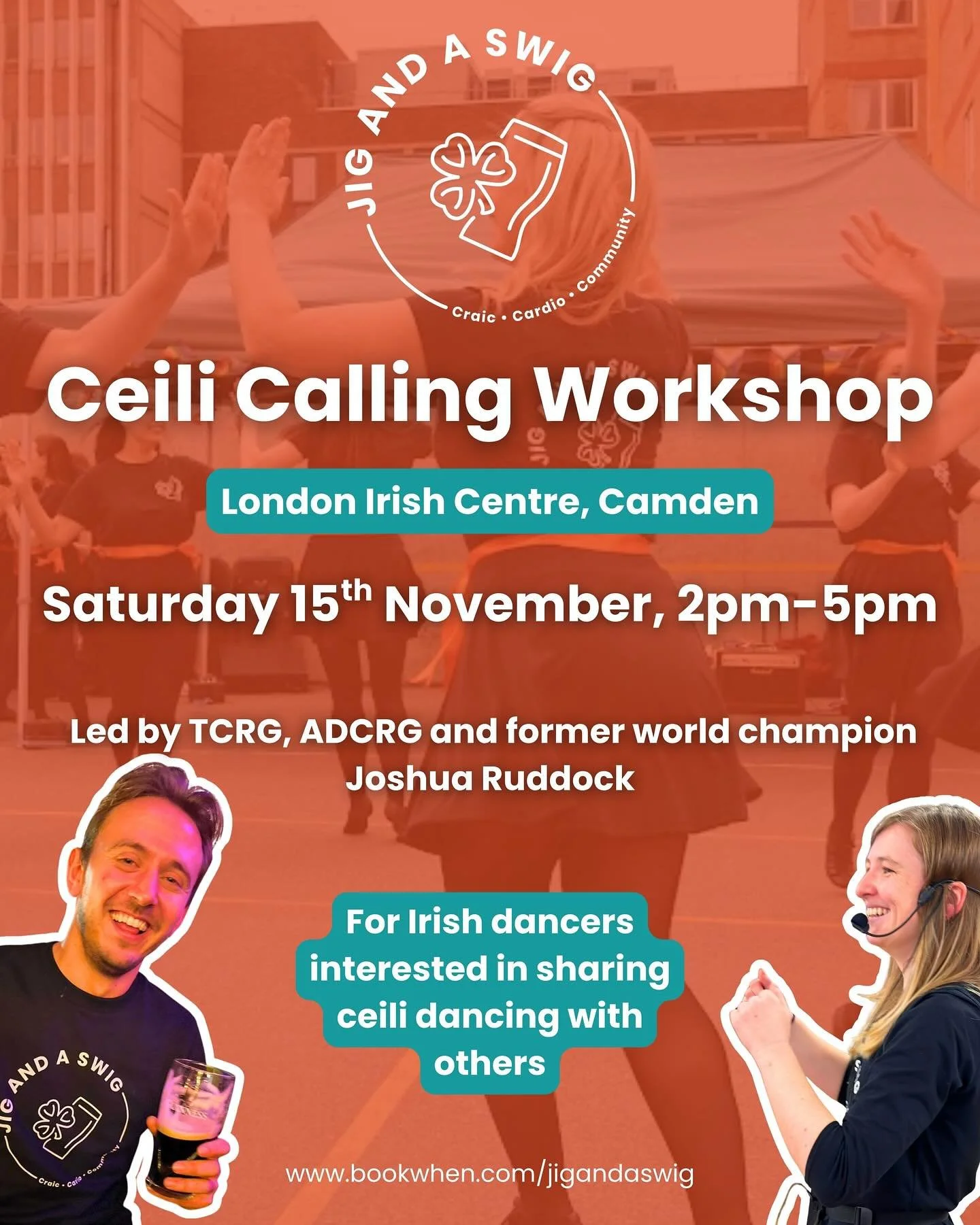 📣 NEW WORKSHOP! 📣 

👯&zwj;♂️ Ceili Masters: Ceili Calling Workshop
🕺 Led by Joshua Ruddock, TCRG ADCRG
🗓️ Sat 15 Nov, 2-5pm at the @londonirishcentre 

This one-off workshop is for any dancer who likes the idea of sharing ceili dancing with othe