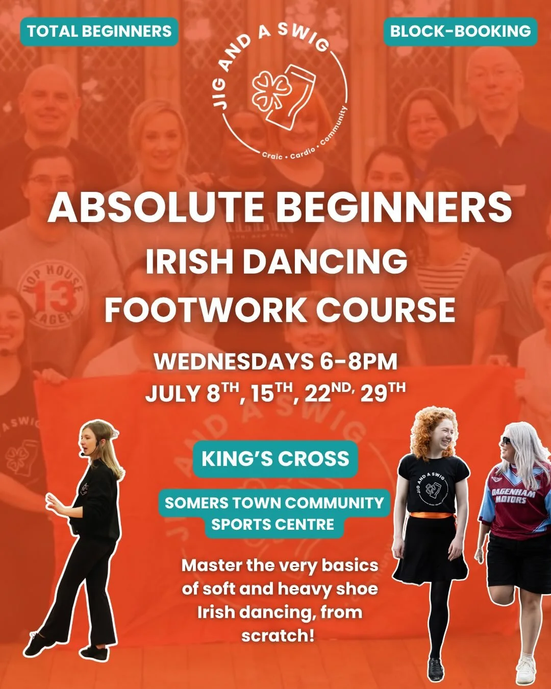 📣 NEW BEGINNERS SUMMER COURSE 📣 

📍 King&rsquo;s Cross/Euston 
🗓️ Wednesday 8th, 15th, 22nd, 29th July 
⏰ 6-8pm 
👯 Absolute Beginners Footwork Fundamentals 
🎟️ Booking open through link in bio! 

This is a one-off Irish dancing footwork crash c
