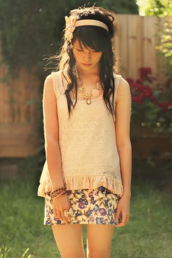 Vintage Florals and Lace