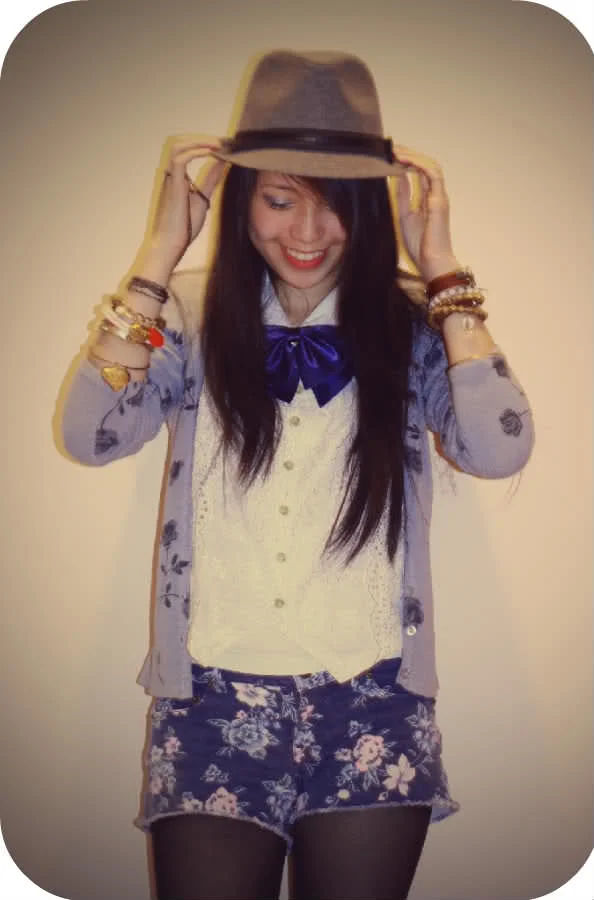 Floral Denim Shorts & Mum'S Old Embroidered Shirt