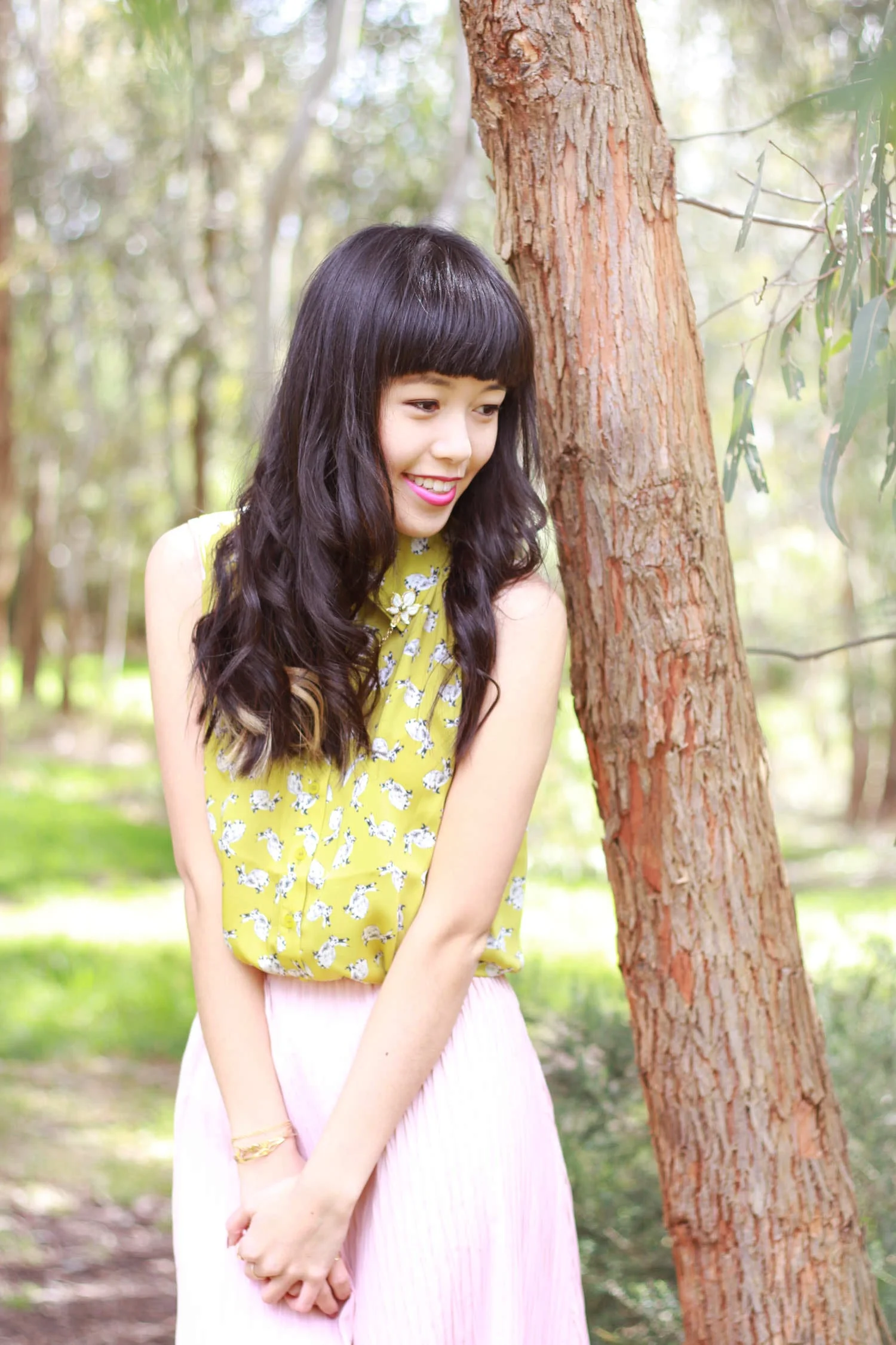 rabbit print and midi skirts 