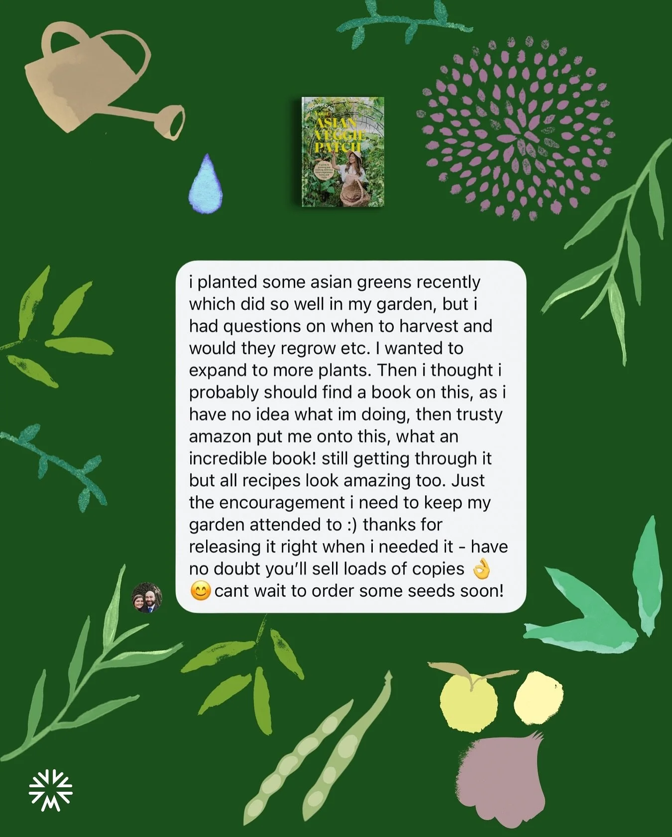 It&rsquo;s been one year since Your Asian Veggie Patch has entered the world and found itself in new homes, and the feedback you&rsquo;ve shared has really warmed my heart. 💖

I have a little &lsquo;positivity&rsquo; folder on my phone (an idea I go
