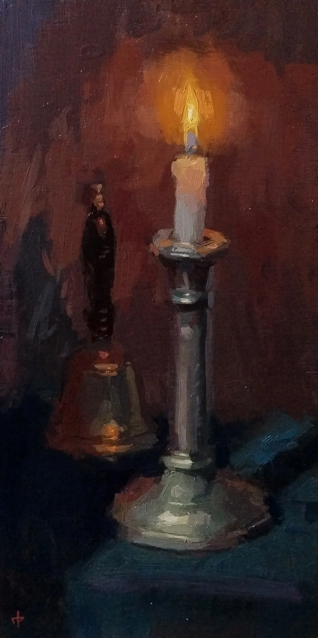 Signal and flame
Oil on canvas
40 cm x 20 cm  