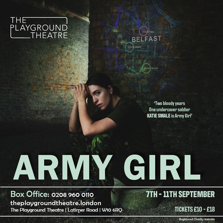 ARMY GIRL ON SALE NOW The Playground Theatre 

Army girl is a one-woman show with music and song, directed by Judey Bignell, staring Katie Smale, and singer Esme Sarfas

http://ow.ly/6FXn50FqyKc