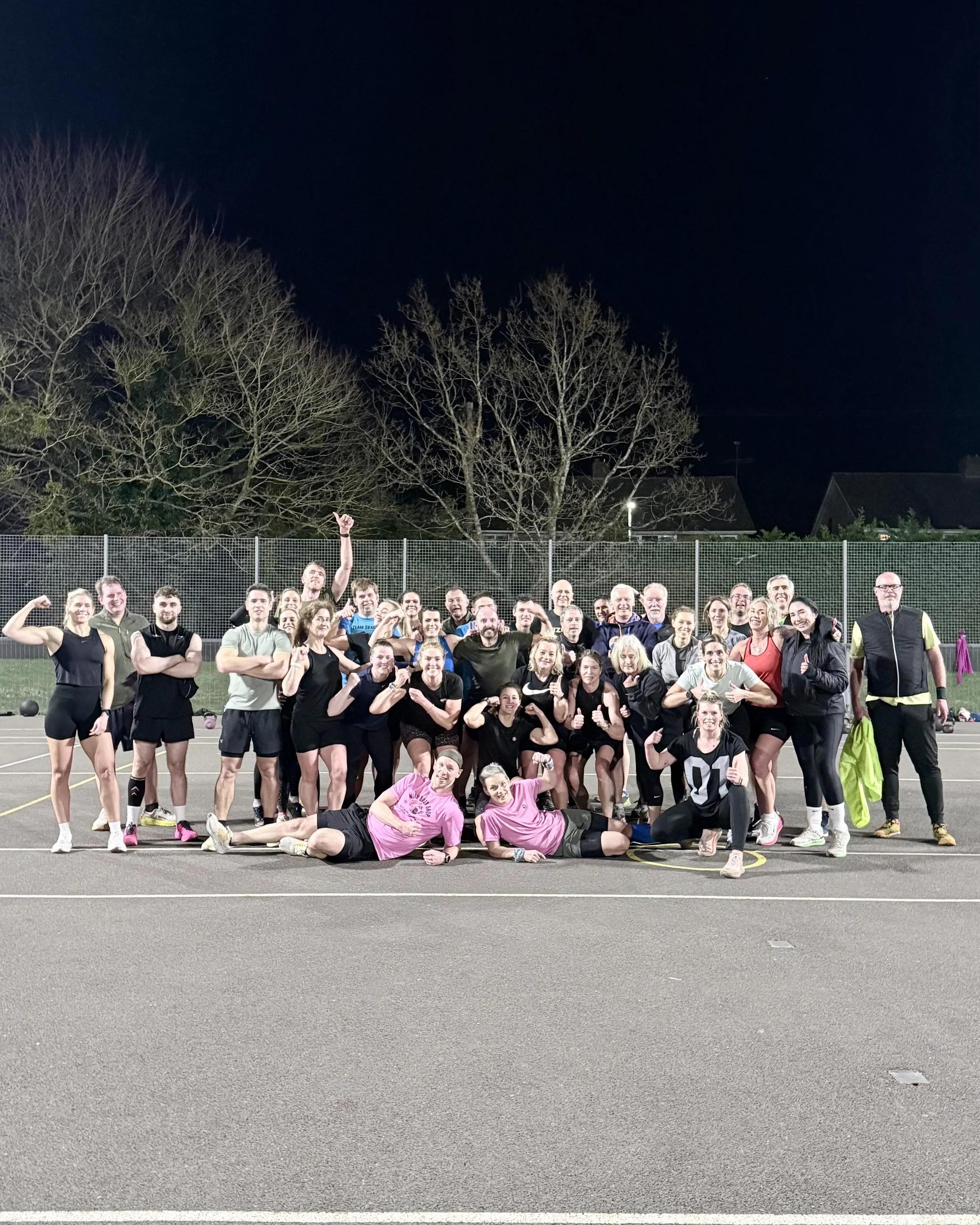 Group at the end of a fitness session