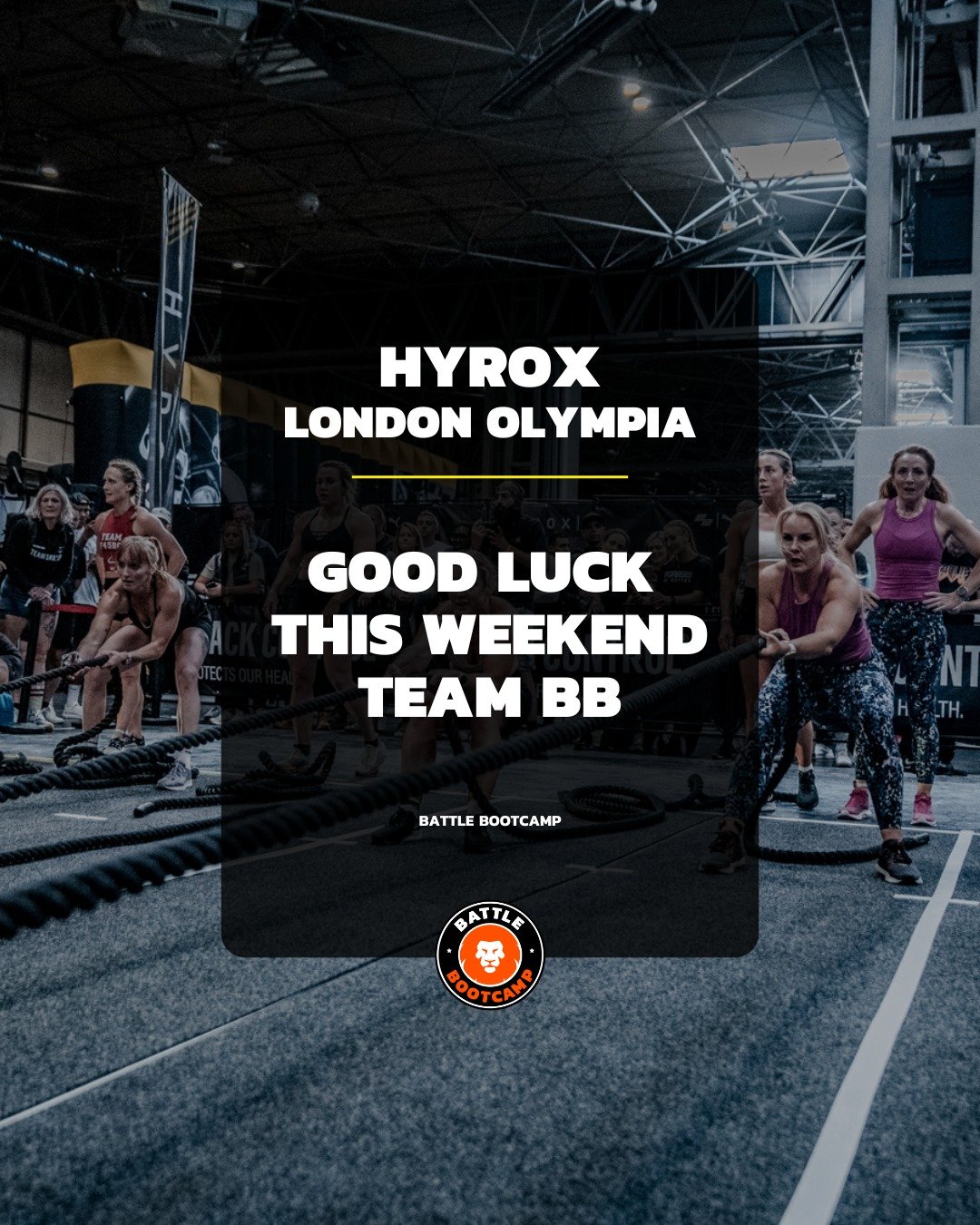 🌟 Wishing an epic success to all our Battle Bootcamp warriors at Hyrox London Olympia this weekend! 🎉💪 

Take it one step at a time, let the event come to you, and savour the journey. 

Remember, it&rsquo;s not just about the finish line; it&rsquo