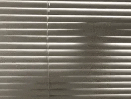 Fenêtres avec des volets en aluminium fermés.