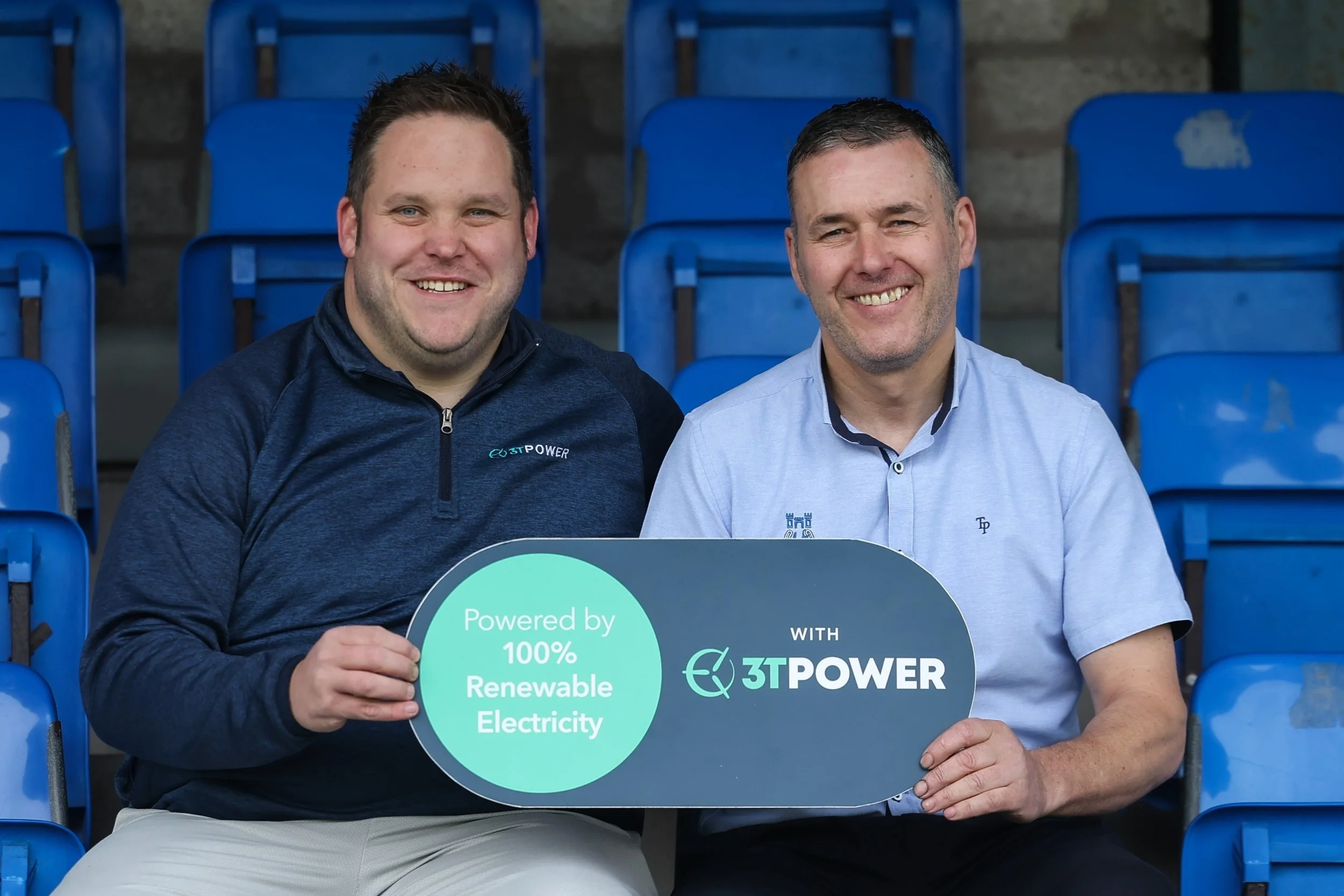 Dungannon Swifts partner with 3T Power to light up Stangmore Park with locally-generated electricity