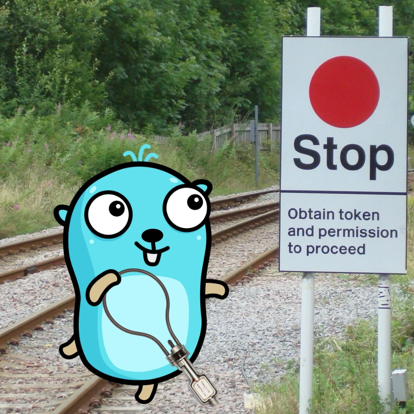 It's a lock: sync.Mutex in Go