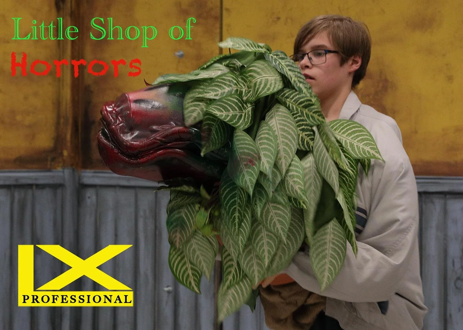 little shop of horrors - plant hire, set, plant and prop hire , Mushnik’s shop, skid row, the dentist (including a dentist chair) , 4 Audrey II plants- dentist - skid row - 4 Audrey ii plants  set hire - uk set and prop hire - packages -