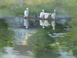 Birds of a Feather- Fossil Creek Park, Acrylic, 36”x48”, $2,400.00