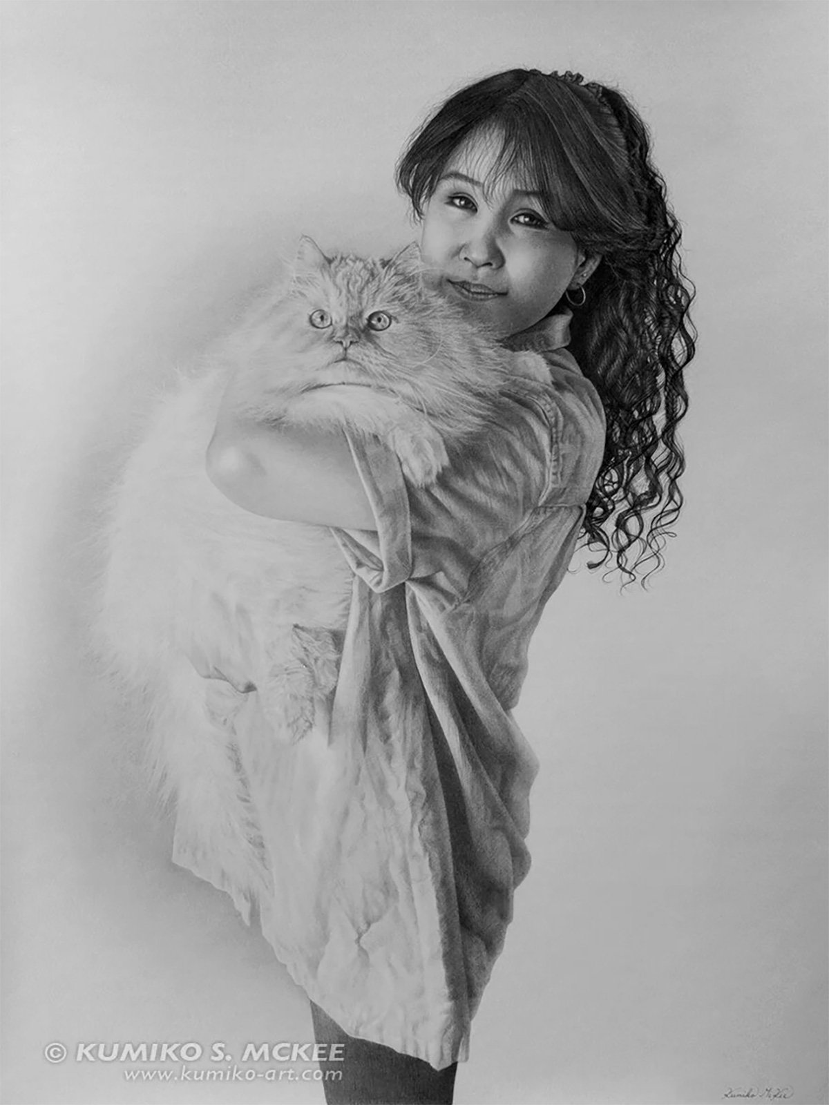 Self Portrait with Beloved Momo
Graphite on Paper
40"X30" (102cm x 76cm)
2011