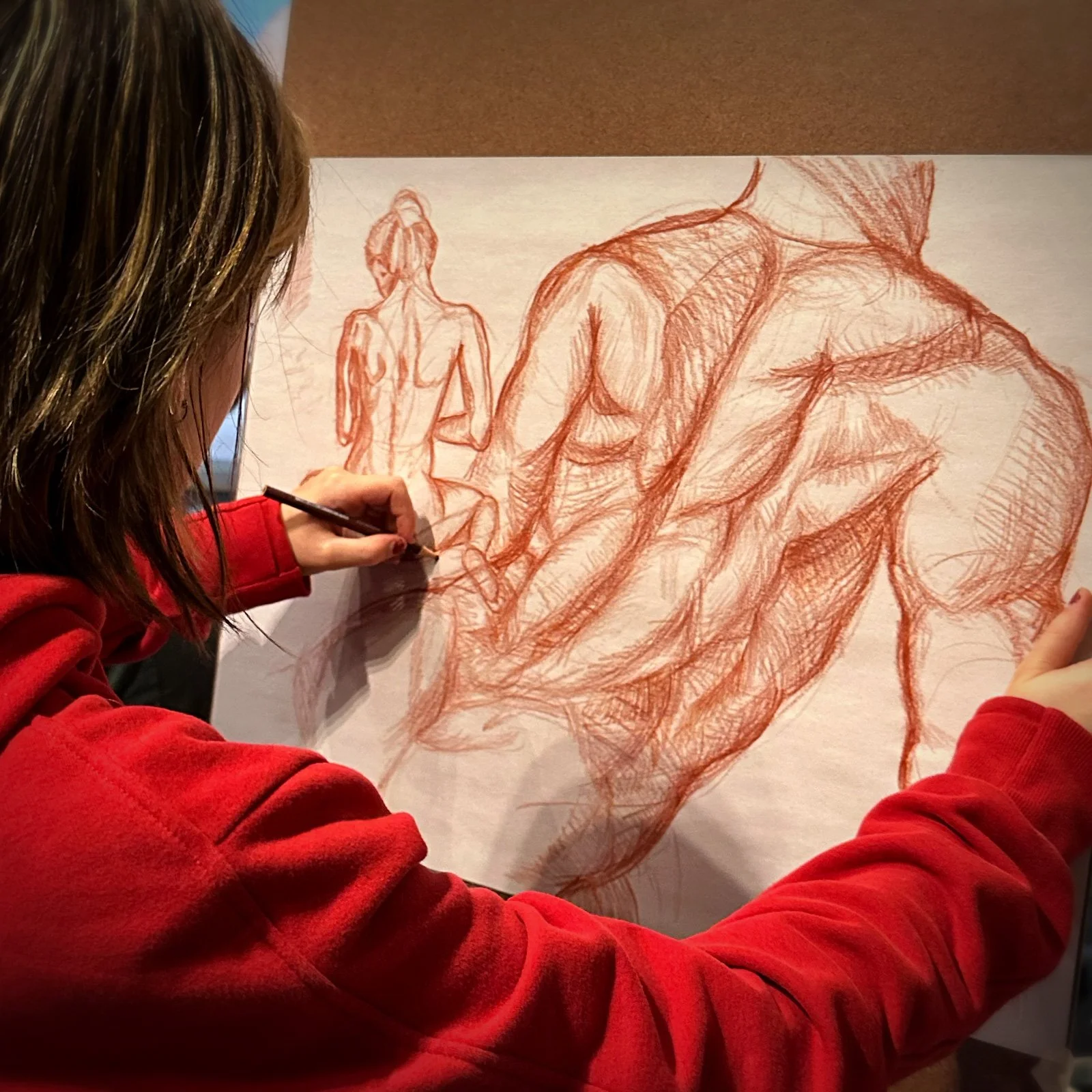 Learning how to draw the human form using contour lines like the masters of the Renaissance