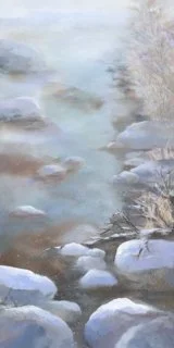 Ice River, Acrylic on gallery-wrapped canvas, 24 x 12", $800.00